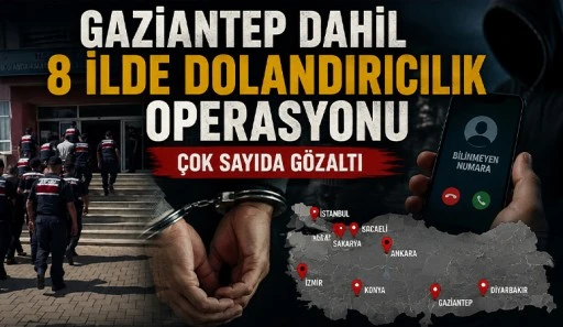 Gaziantep dahil 8 ilde dolandırıcılık operasyonu