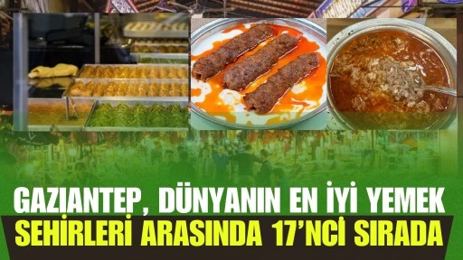 Gaziantep, D&uuml;nyanın En İyi Yemek Şehirleri Arasında 17&rsquo;nci Sırada