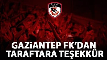 Gaziantep FK’dan taraftara teşekkür