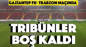 Gaziantep FK-Trabzon maçında tribünler boş kaldı 
