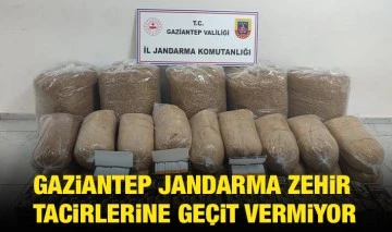 Gaziantep jandarma zehir tacirlerine geçit vermiyor