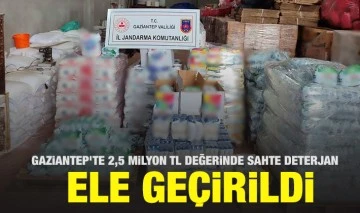 Gaziantep'te 2,5 milyon TL değerinde sahte deterjan ele geçirildi