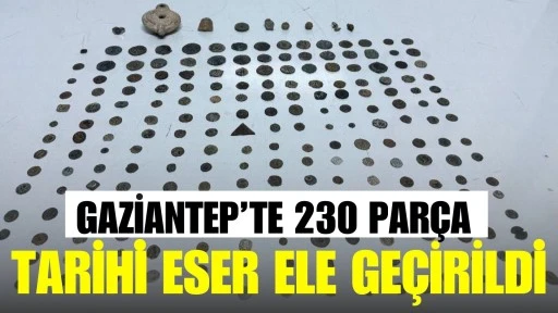 Gaziantep&rsquo;te 230 par&ccedil;a tarihi eser ele ge&ccedil;irildi