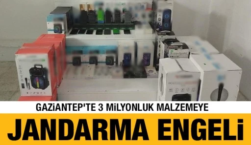 Gaziantep'te 3 milyonluk malzemeye jandarma engeli