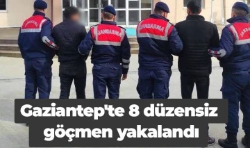 Gaziantep'te 8 düzensiz göçmen yakalandı