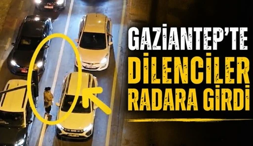 Gaziantep&rsquo;te drone ile dilenci avı