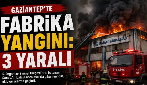 Gaziantep'te Fabrika Yangını: 3 Yaralı
