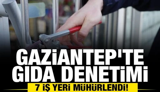 Gaziantep'te gıda denetimi: 7 İş yeri m&uuml;h&uuml;rlendi!