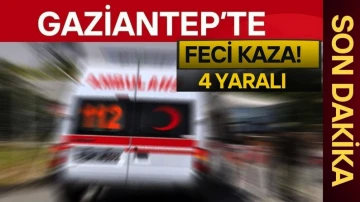 Gaziantep'te iki araç çarpıştı 4 yaralı 