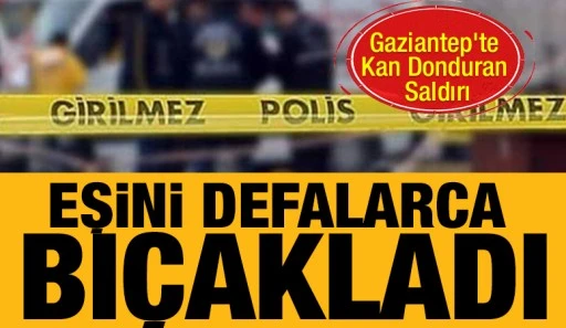 Gaziantep'te Kan Donduran Saldırı: Eşini Defalarca Bı&ccedil;akladı