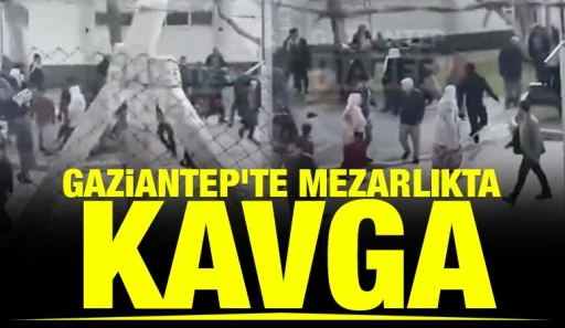 Gaziantep&rsquo;te Mezarlıkta Kavga