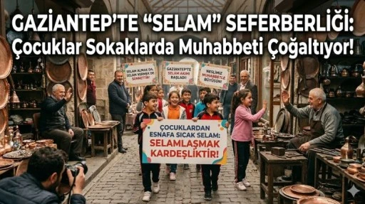 Gaziantep&rsquo;te "Selam" Seferberliği: &Ccedil;ocuklar Sokaklarda Muhabbeti &Ccedil;oğaltıyor!