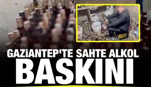 Gaziantep'te sahte alkol imalathanesine baskın