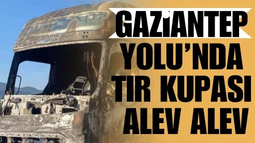 Gaziantep Yolu&rsquo;nda Tır Kupası Alev Alev