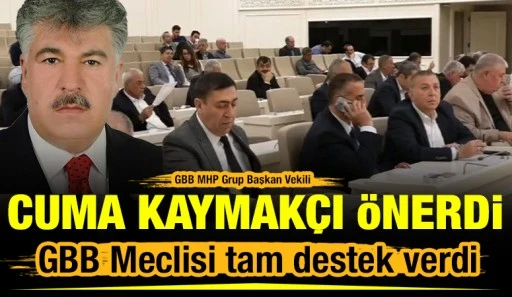 GBB MHP Grup Başkan Vekili Cuma Kaymak&ccedil;ı &Ouml;nerdi, GBB Meclisi tam destek verdi
