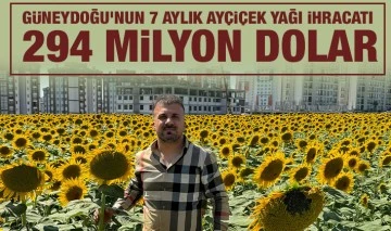 Güneydoğu’nun 7 aylık ayçiçek yağı ihracatı 294 milyon dolar