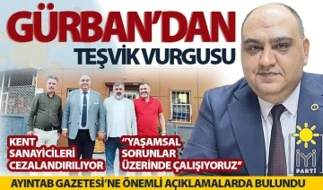 GÜRBAN’DAN TEŞVİK VURGUSU