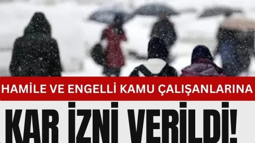 Hamile ve Engelli Kamu &Ccedil;alışanlarına Kar İzni