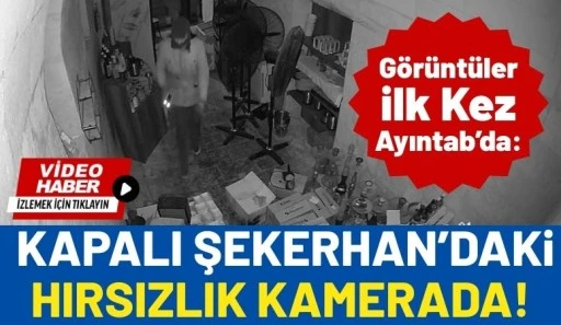 İlk Kez Ayıntab&rsquo;da: Kapalı Şekerhan&rsquo;daki Hırsızlık Anbean Kaydedildi