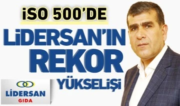 İSO 500’de Lidersan’ın Rekor Yükselişi