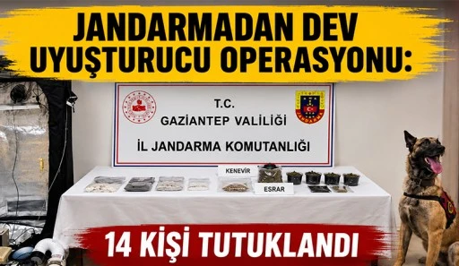 Jandarmadan dev uyuşturucu operasyonu: 14 kişi tutuklandı
