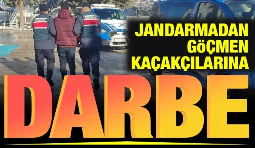 Jandarmadan G&ouml;&ccedil;men Ka&ccedil;ak&ccedil;ılarına Darbe