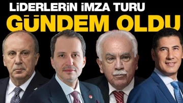 LİDERLERİN İMZA TURU GÜNDEM OLDU