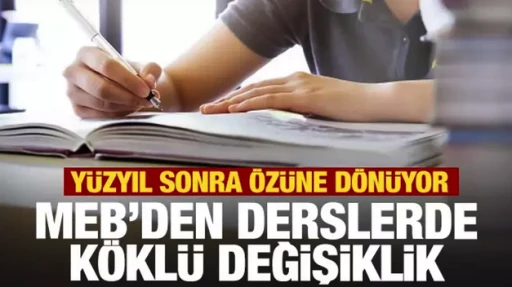 MEB tarihinde köklü değişiklik!
