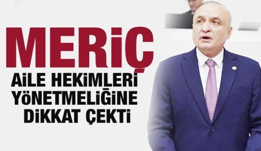 Meriç Aile Hekimleri Yönetmeliğine Dikkat Çekti