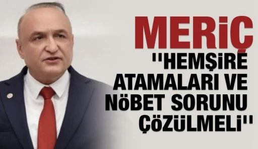 Meriç: ''Hemşire atamaları ve nöbet sorunu çözülmeli''