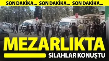 Mezarlıkta silahlar konuştu