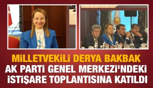 Milletvekili Derya Bakbak, AK Parti Genel Merkezi&rsquo;ndeki İstişare Toplantısına Katıldı