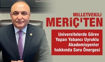 Milletvekili Meriç’ten Üniversitelerde Görev Yapan Yabancı Uyruklu Akademisyenler hakkında Soru Önergesi