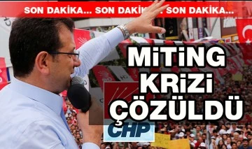 Miting krizi çözüldü