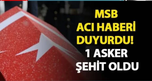 MSB kahreden haberi duyurdu: Bir asker şehit oldu