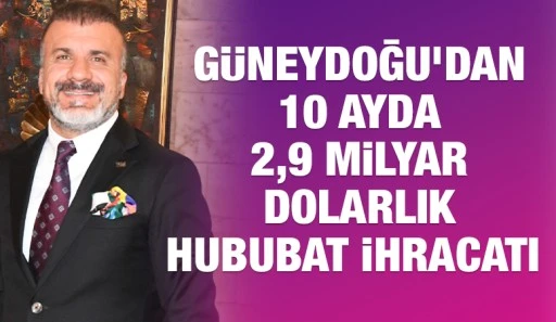 G&uuml;neydoğu&rsquo;dan 10 ayda 2,9 milyar dolarlık hububat ihracatı&nbsp;&nbsp;