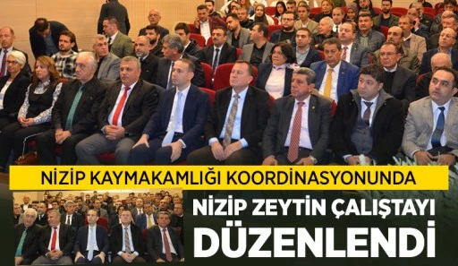 NİZİP KAYMAKAMLIĞI KOORDİNASYONUNDA NİZİP ZEYTİN ÇALIŞTAYI DÜZENLENDİ 
