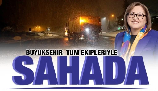 B&Uuml;Y&Uuml;KŞEHİR YOĞUN KAR YAĞIŞINDA T&Uuml;M EKİPLERİYLE SAHADA