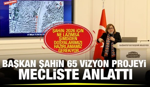 BAŞKAN ŞAHİN 65 VİZYON PROJEYİ MECLİSTE ANLATTI