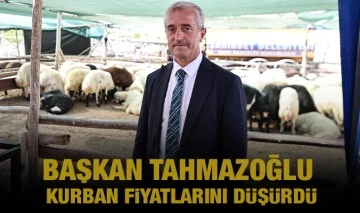 BAŞKAN TAHMAZOĞLU KURBAN FİYATLARINI DÜŞÜRDÜ