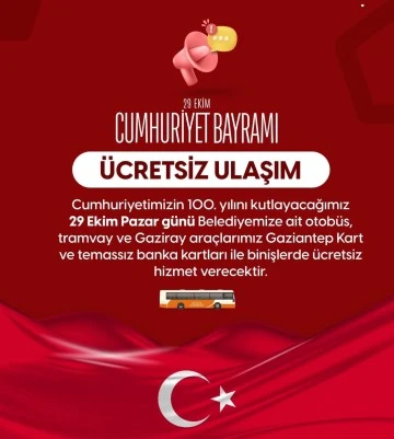 BÜYÜKŞEHİRDEN ÜCRETSİZ ULAŞIM  İMKANI