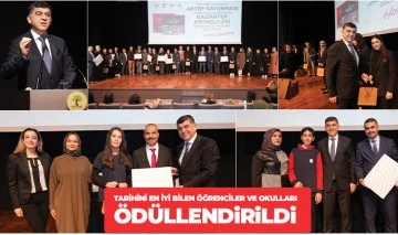 TARİHİNİ EN İYİ BİLEN ÖĞRENCİLER VE OKULLARI ÖDÜLLENDİRİLDİ