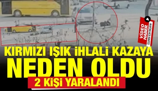 Kırmızı Işık İhlali Kazaya Neden Oldu: 2 Kişi Yaralandı