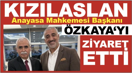 KIZILASLAN Anayasa Mahkemesi Başkanı ÖZKAYA‘YI ZİYARET  ETTİ