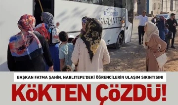 BAŞKAN FATMA ŞAHİN, NARLITEPE’DEKİ ÖĞRENCİLERİN ULAŞIM SIKINTISINI KÖKTEN ÇÖZDÜ!