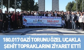 180.017 GAZİ TORUNU ÖZEL UÇAKLA ŞEHİT TOPRAKLARINI ZİYARET ETTİ