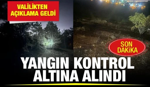 VALİLİKTEN AÇIKLAMA GELDİ: YANGIN KONTROL ALTINA ALINDI