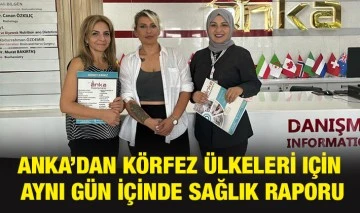 ANKA’DAN KÖRFEZ ÜLKELERİ iÇİN AYNI GÜN İÇİNDE SAĞLIK RAPORU