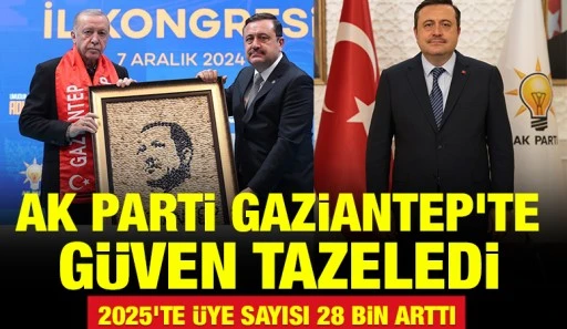 AK PARTİ GAZİANTEP&rsquo;TE G&Uuml;VEN TAZELEDİ: 2025&rsquo;TE &Uuml;YE SAYISI 28 BİN ARTTI