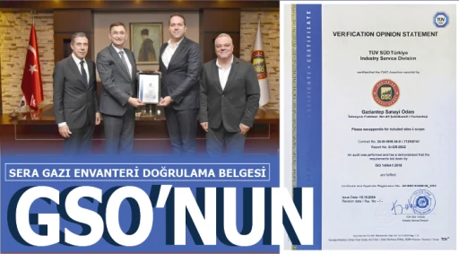 SERA GAZI ENVANTERİ DOĞRULAMA BELGESİ GSO’NUN
